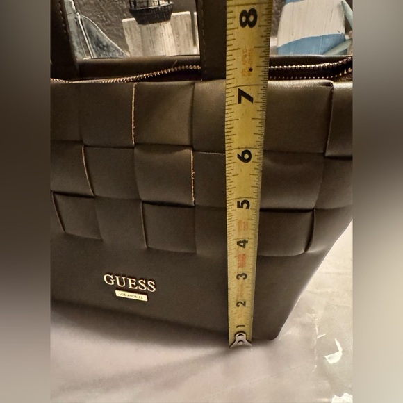 GUESS Woven Tote Bag also have wallet in closet minor wear on corner 11x8in - Picture 11 of 12